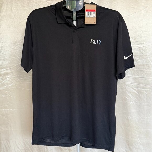 NWT | Nike Golf | Men’s Polo Shirt RUN Dri-FIT Black | Size L - Picture 1 of 3